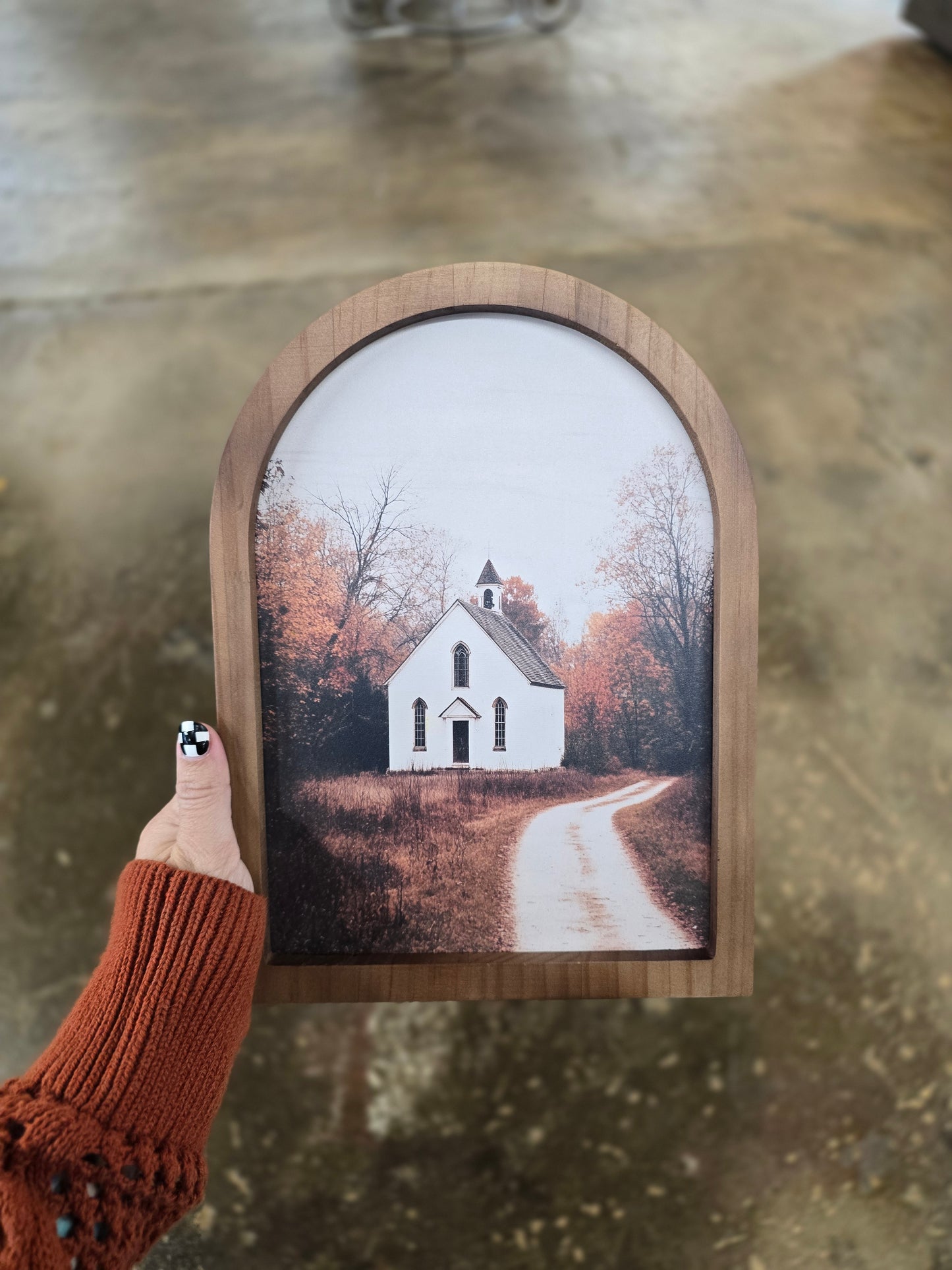 Autumn Country Church Interchangeable Wood Arch
