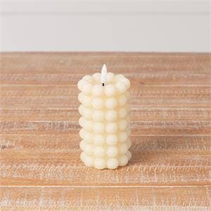 LED Cream Bubble Candle