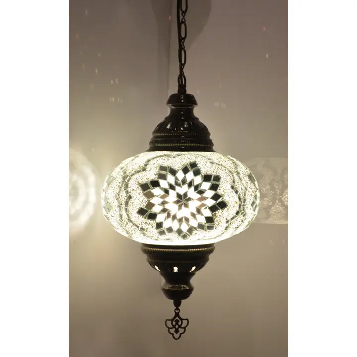 10" PRESSED MOSAIC SHADE PENDANT LIGHT