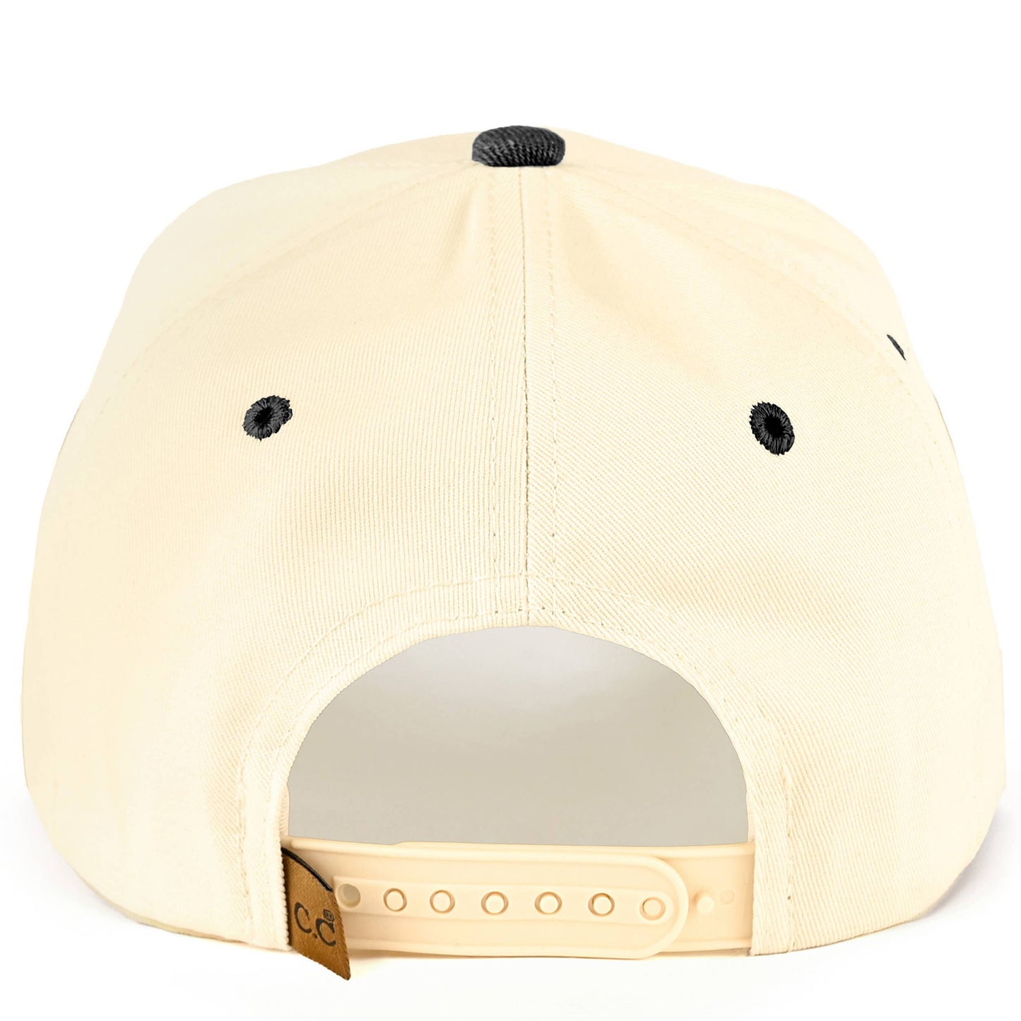 C.C WHISKEY WEATHER Embroidered Letter Two Tone Trucker Hat
