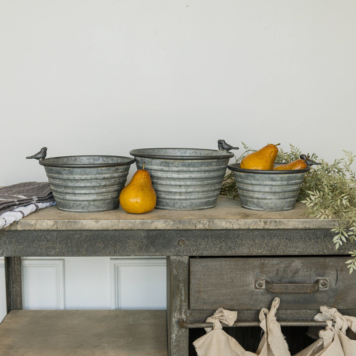 SET/ 3 LOVEBIRD BOWLS