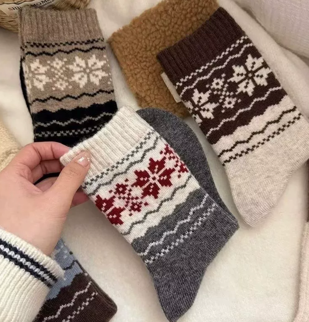 Nordic Winter Knit Socks Cabin Ready