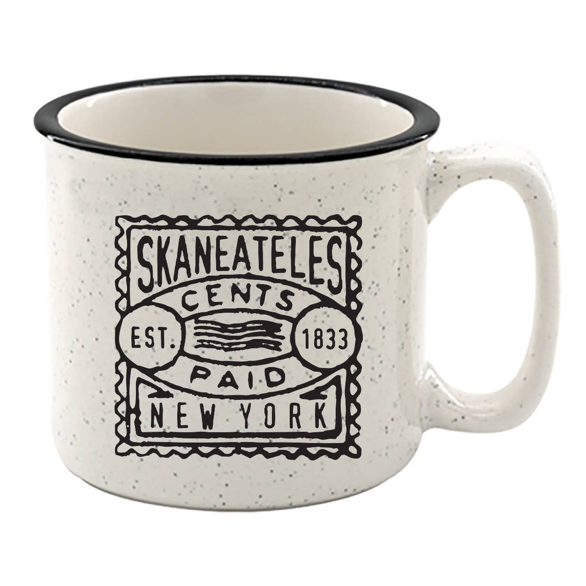 Orofino Mug - 18oz Vintage Style Postage Stamp Custom Printed Mug Camper