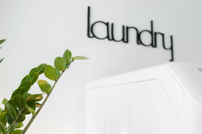 Wood Laundry Room Word Cutout - Laundry Room Decor