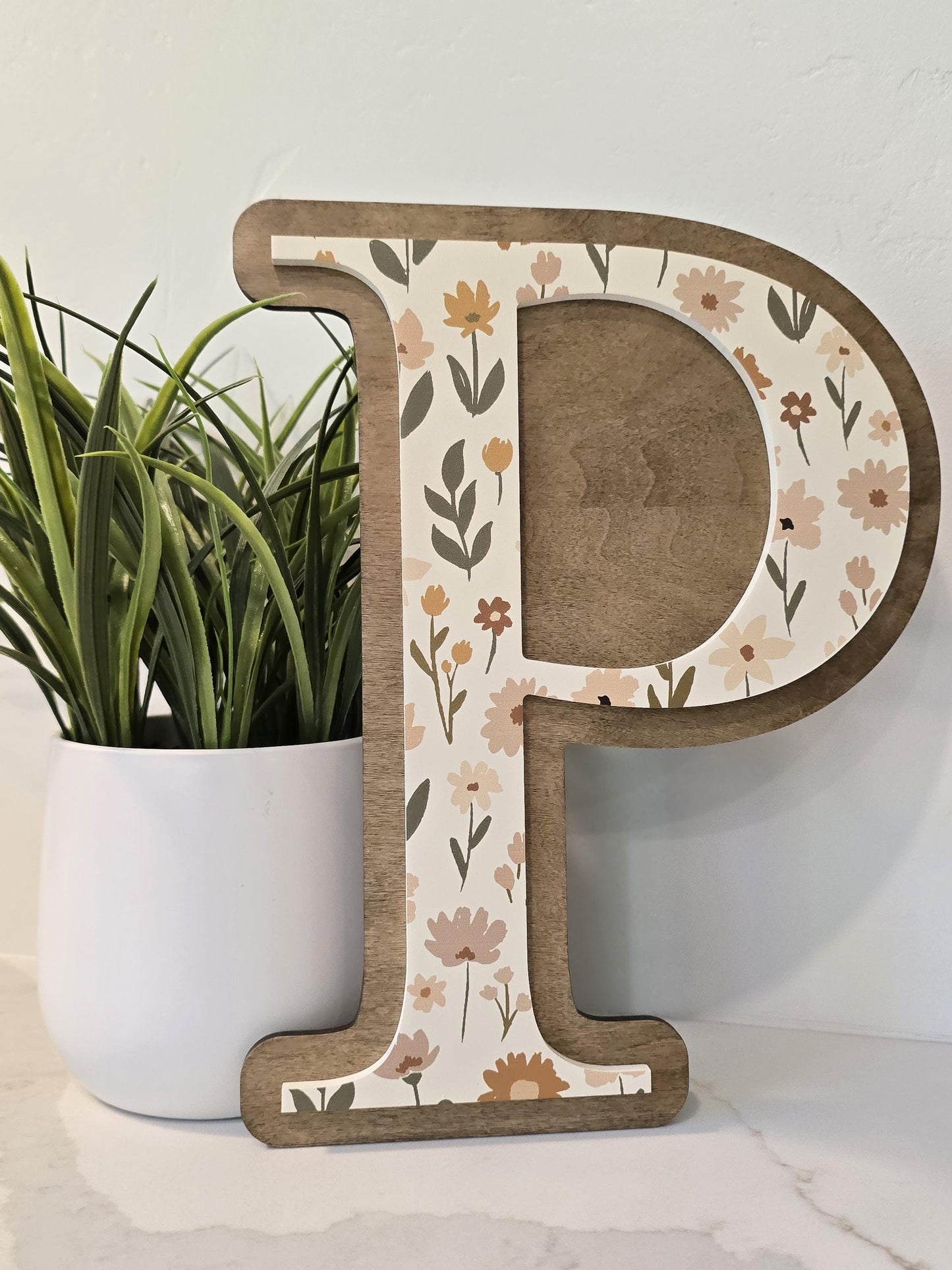 Wood Letters For Girls Room, Wildflower Letters, Boho Nursery Decor, Floral Letters, Initial Sign, Girls' Room Decor, Wood Name Sign