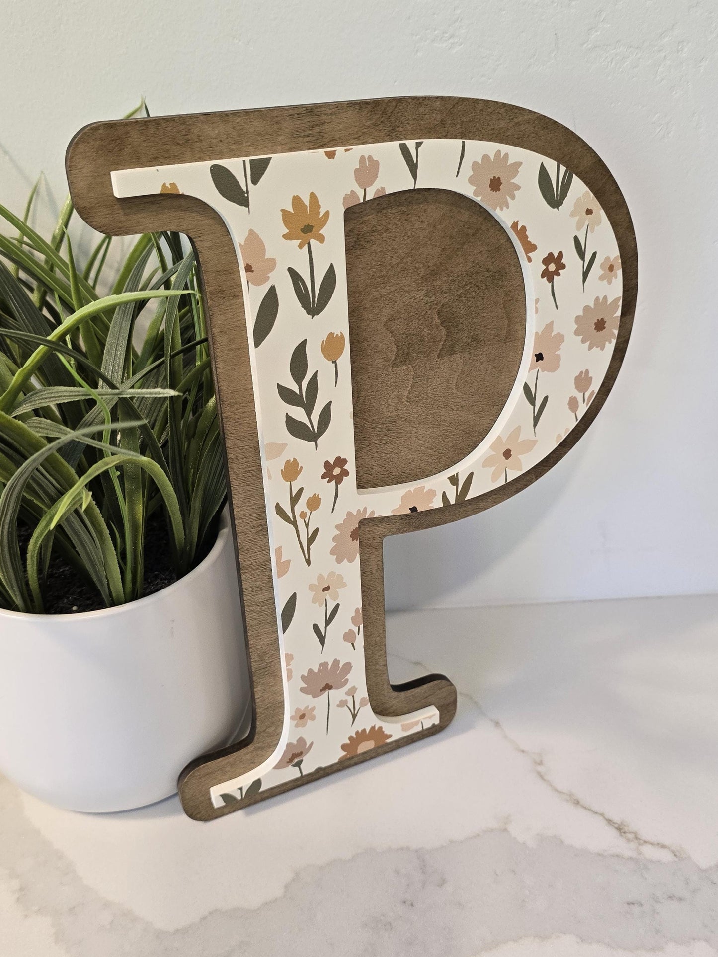 Wood Letters For Girls Room, Wildflower Letters, Boho Nursery Decor, Floral Letters, Initial Sign, Girls' Room Decor, Wood Name Sign