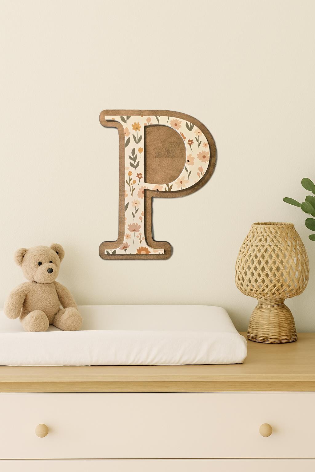 Wood Letters For Girls Room, Wildflower Letters, Boho Nursery Decor, Floral Letters, Initial Sign, Girls' Room Decor, Wood Name Sign