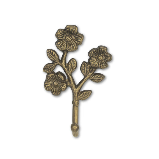 Mythra Golden Flower Cast Iron Wall Hook