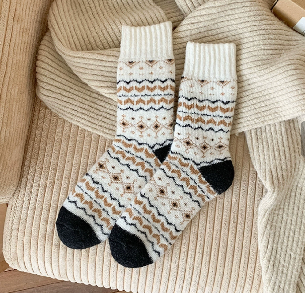 Nordic Fair Isle Cozy Socks