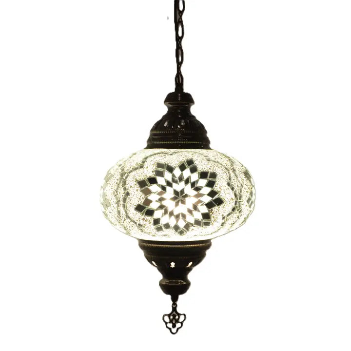 10" PRESSED MOSAIC SHADE PENDANT LIGHT