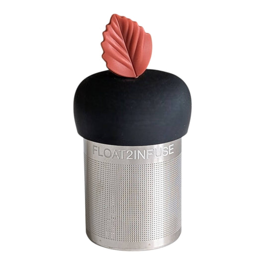 Fall Leaf | Floating Tea Infuser | Black Base | Maroon Leaf