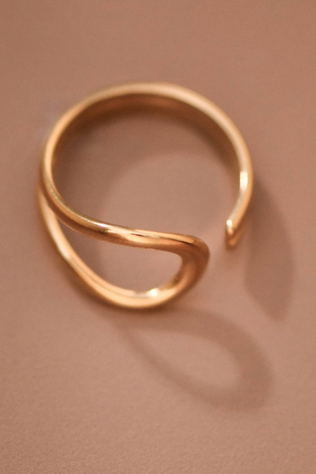 18K Gold Plated Waterproof Stainless Steel Ring - 7891