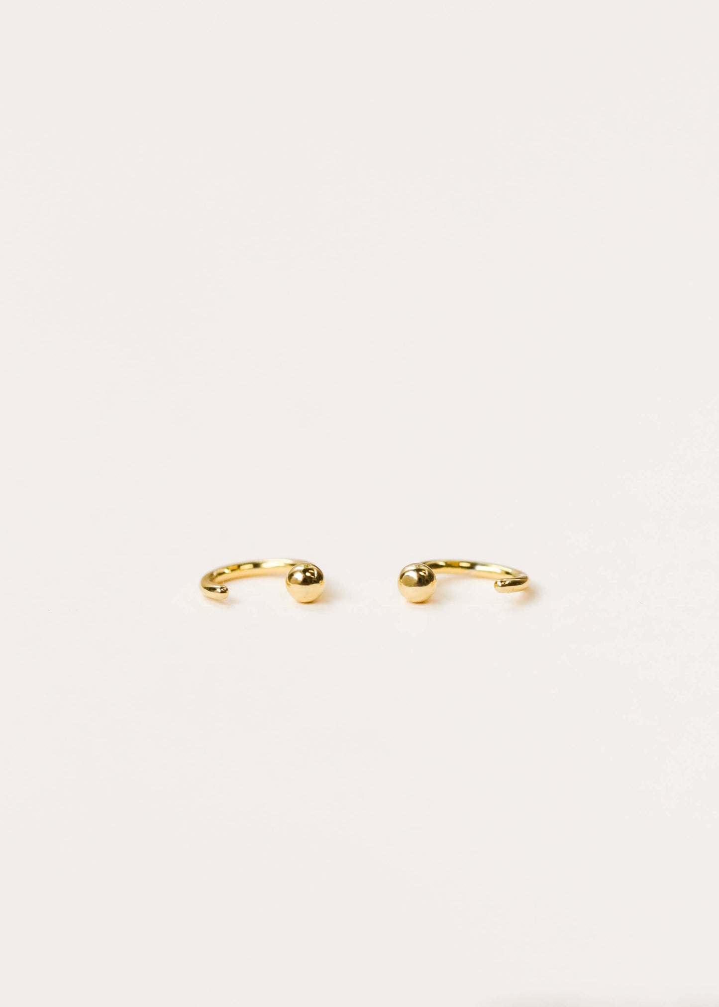 Huggies - Gold Sphere - Gold Earrings