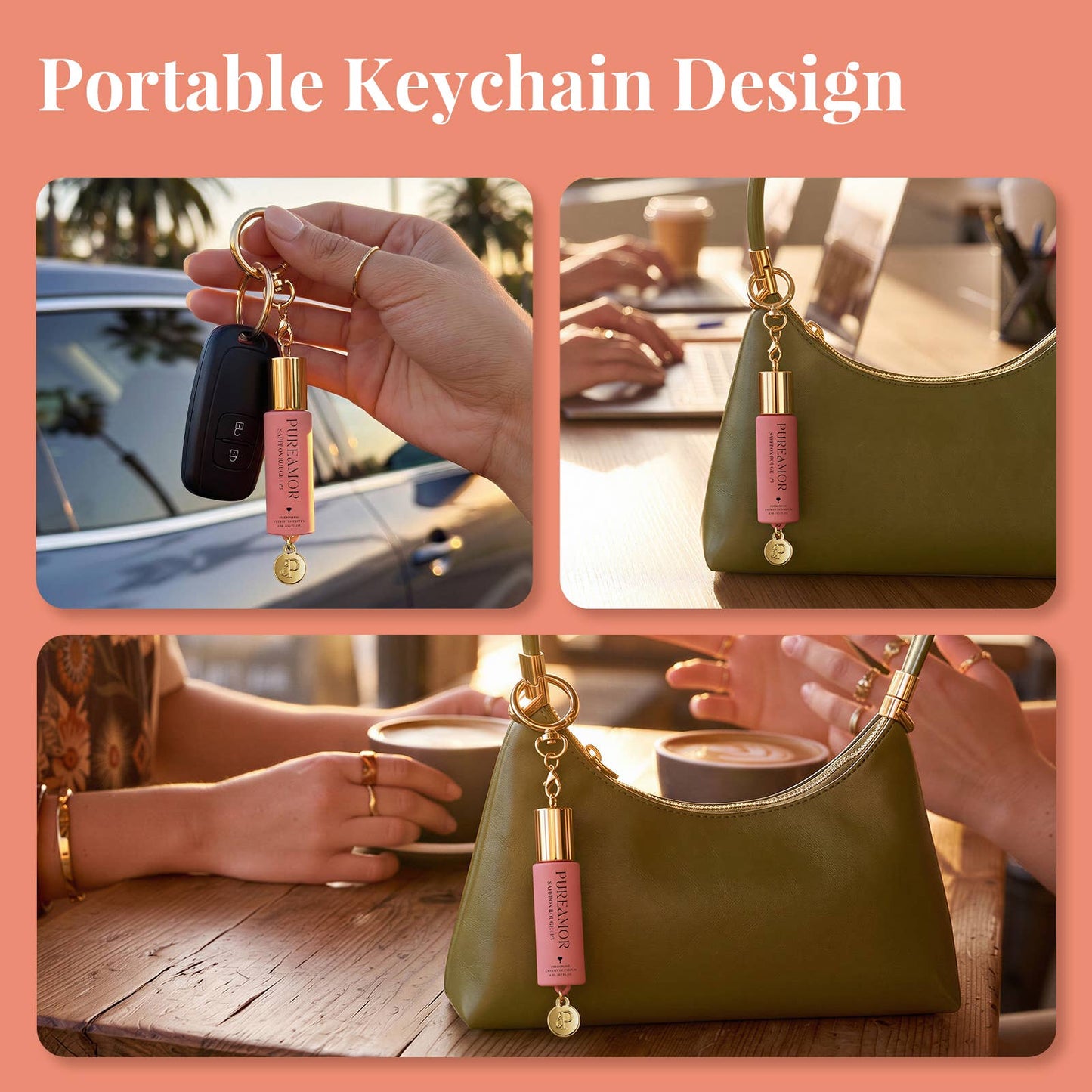 Saffron Rouge | P3 Pheromone Perfume | 06 ML Keychain Roll on Perfume