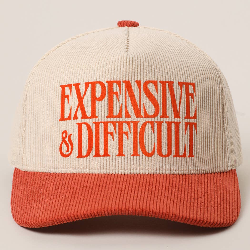 EXPENSIVE & DIFFICULT Corduroy Trucker Hat