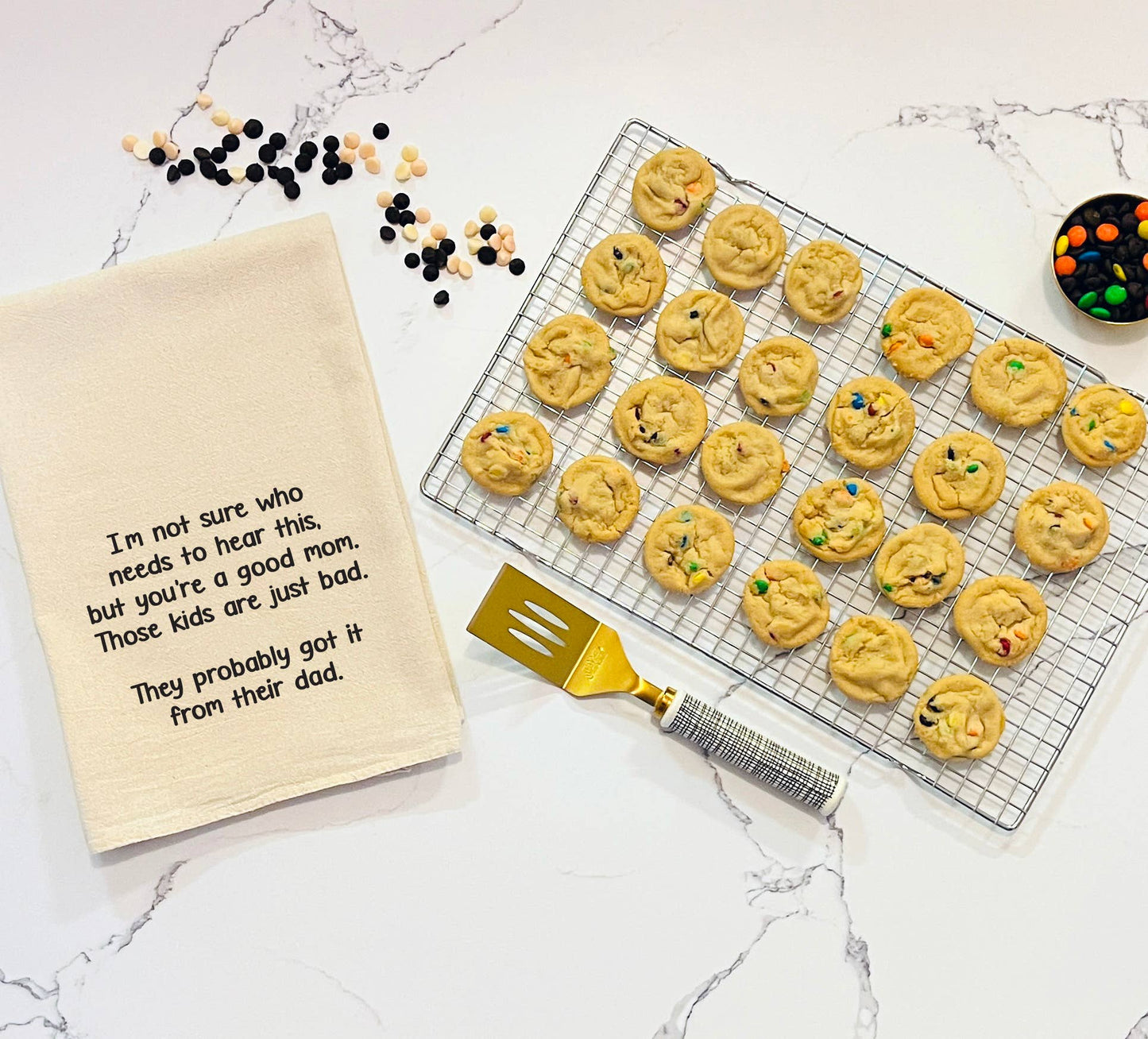 You're a good Mom those kids are bad | Funny Tea towels