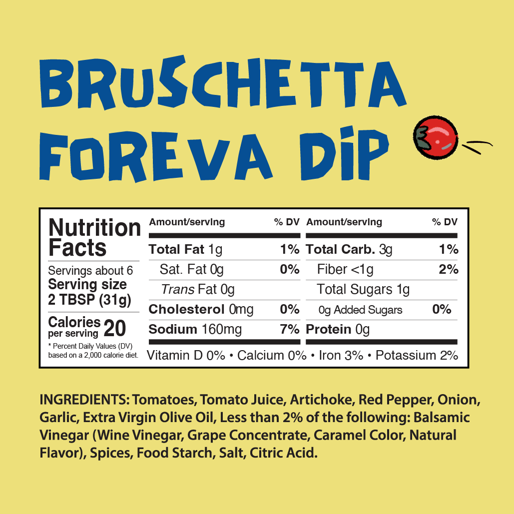 Bruschetta Foreva 6.35 oz - Tomato Based Charcuterie Dip