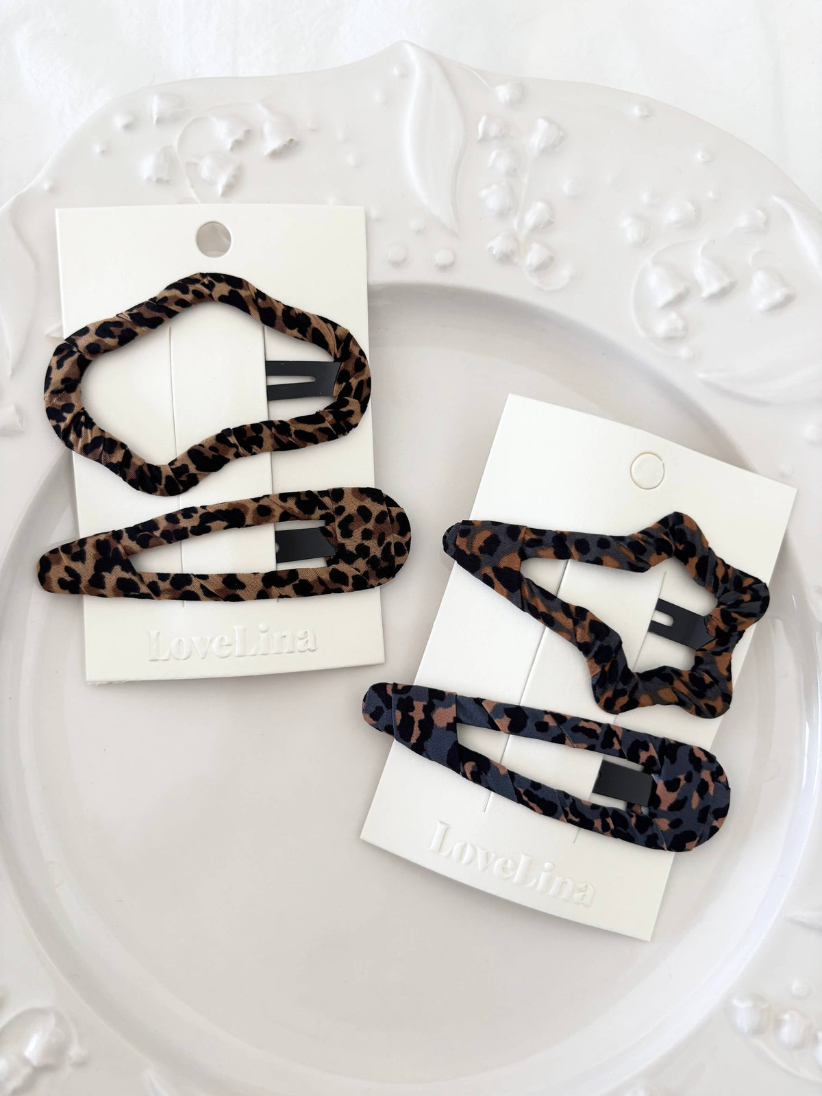 Leopard Print Hair Clip Set