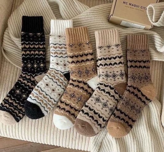 Nordic Fair Isle Cozy Socks