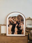 Custom Photo Print On Wood With Leather Border