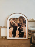 Custom Photo Print On Wood With Leather Border