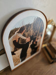 Custom Photo Print On Wood With Leather Border