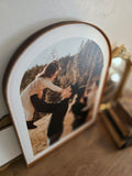 Custom Photo Print On Wood With Leather Border