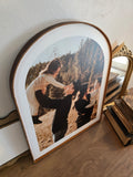 Custom Photo Print On Wood With Leather Border