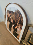 Custom Photo Print On Wood With Leather Border