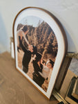 Custom Photo Print On Wood With Leather Border