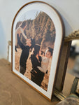 Custom Photo Print On Wood With Leather Border