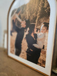 Custom Photo Print On Wood With Leather Border