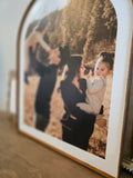 Custom Photo Print On Wood With Leather Border