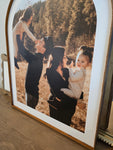 Custom Photo Print On Wood With Leather Border