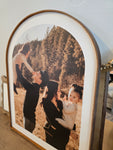 Custom Photo Print On Wood With Leather Border
