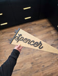 Custom Wood Pennant Flag Name Sign