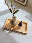 Scalloped Wood Catch-All Tray – Handmade Hardwood Valet & Jewelry Dish