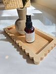 Scalloped Wood Catch-All Tray – Handmade Hardwood Valet & Jewelry Dish