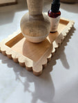 Scalloped Wood Catch-All Tray – Handmade Hardwood Valet & Jewelry Dish