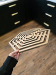 Geometric Wood Wall Art – Hexagon Design