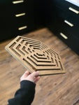 Geometric Wood Wall Art – Hexagon Design
