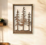 Framed Pine Tree Wall Art - Nature Decor for Cabin or Rustic Home - Rustic Wall Art"