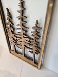 Framed Pine Tree Wall Art - Nature Decor for Cabin or Rustic Home - Rustic Wall Art"