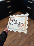 Custom Floral Baby Name Sign - Personalized Newborn Hospital Sign for Girls