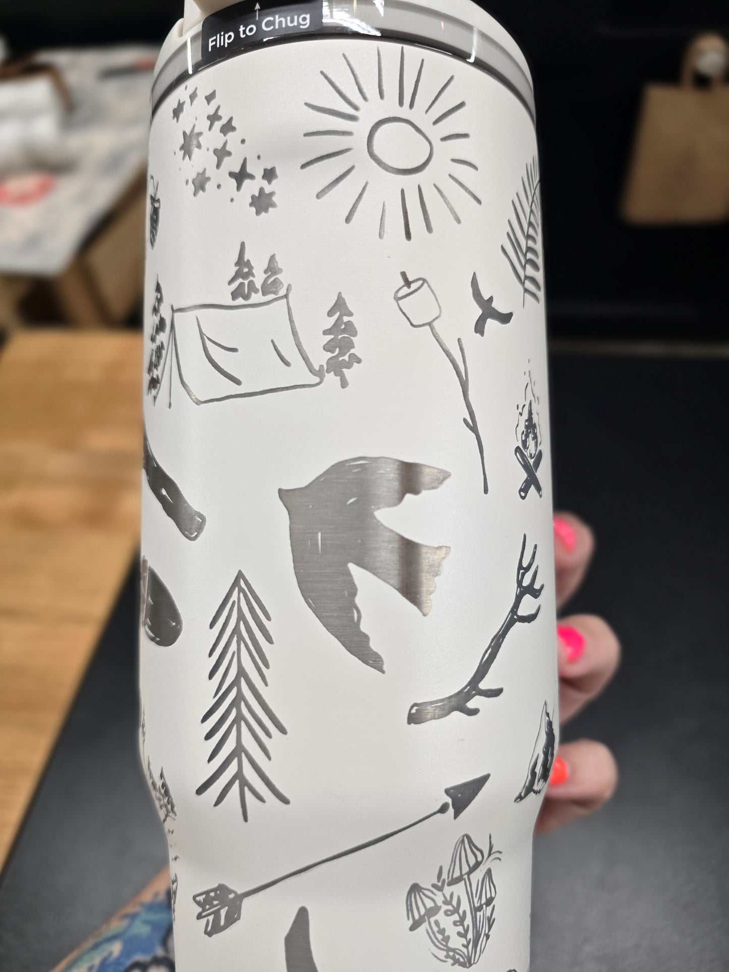 Full Wrap Engrave - Linen Hydrojug 32oz Ease2o