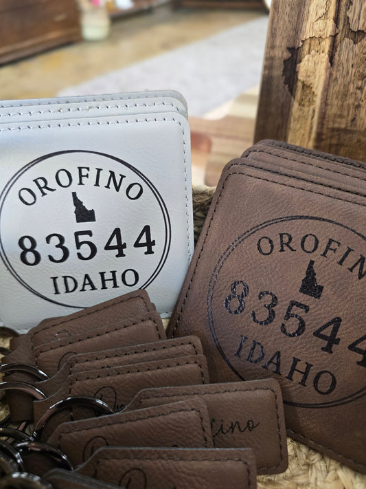 Orofino, ID Leatherette Coaster