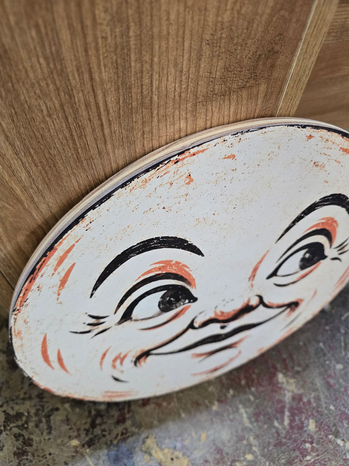 Vintage Man in the Moon Halloween Sign
