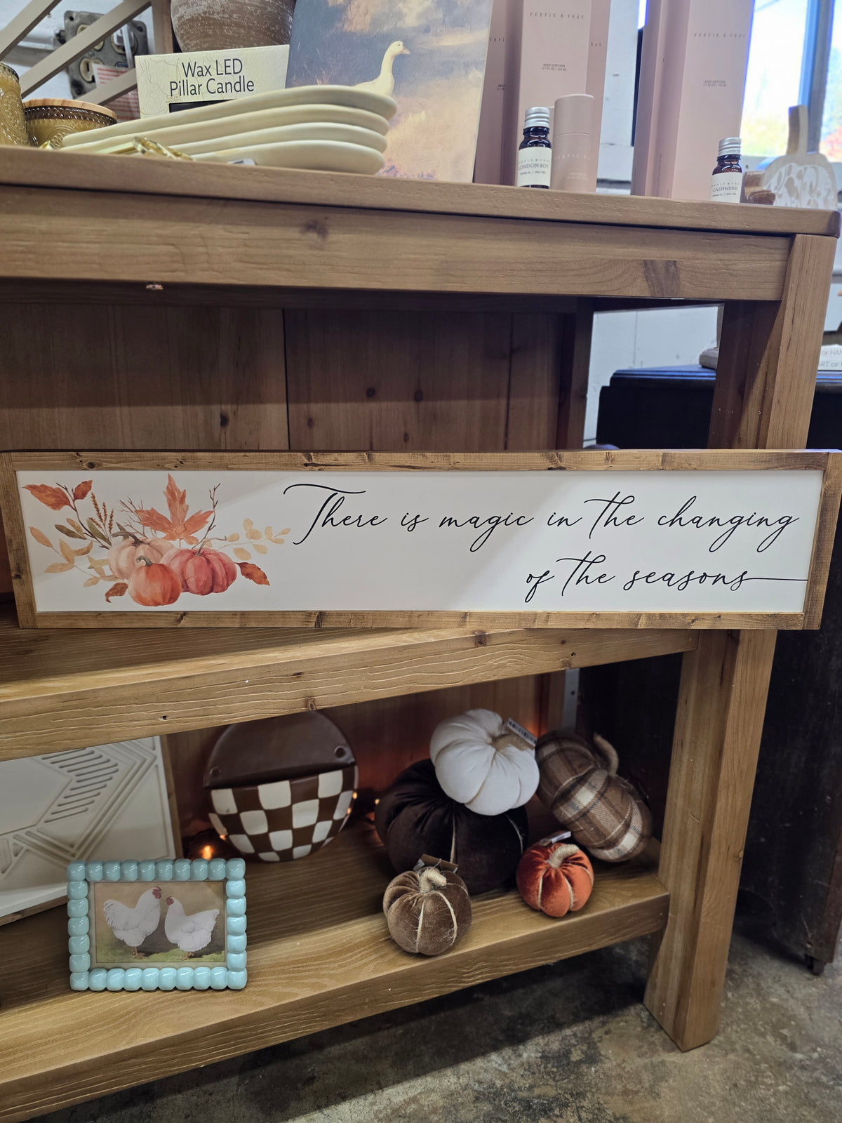 Magic in the Changing Seasons Framed Fall Sign