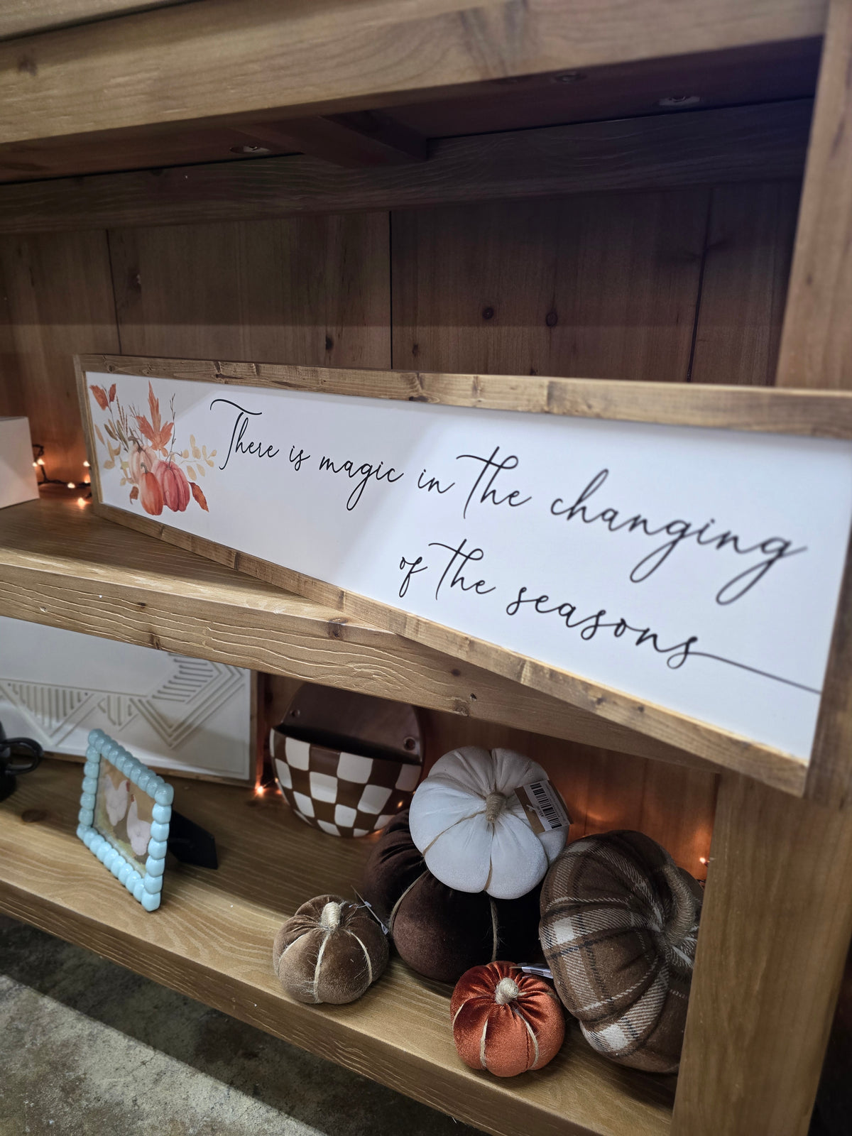 Magic in the Changing Seasons Framed Fall Sign
