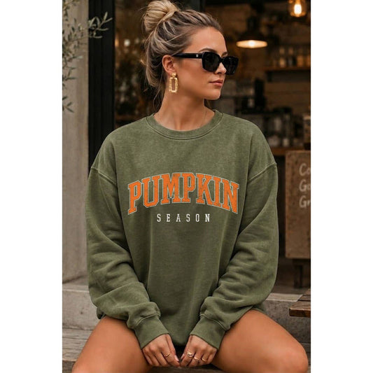 PUMPKIN SEASON MINERAL GRAPHIC  SWEATSHIRTS